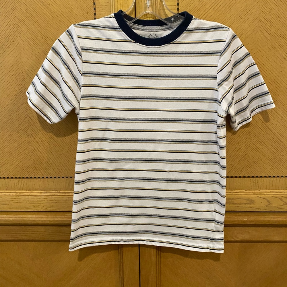 Wonder Nation, Striped T-shirt, Size L (10-12). Gently worn, good condition.